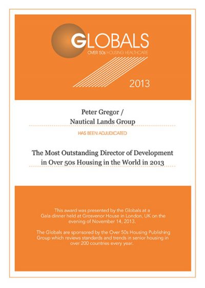 2013 Global Awards Peter Gregor Nautical Lands Group