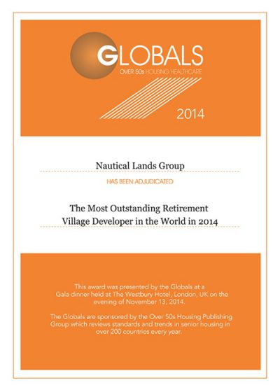 2014 Global Awards Certificates Nautical Lands Group