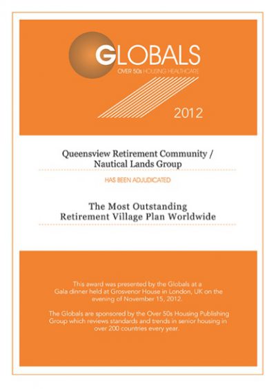 Globals Over 50s 2012 Certificate Nautical Lands Group