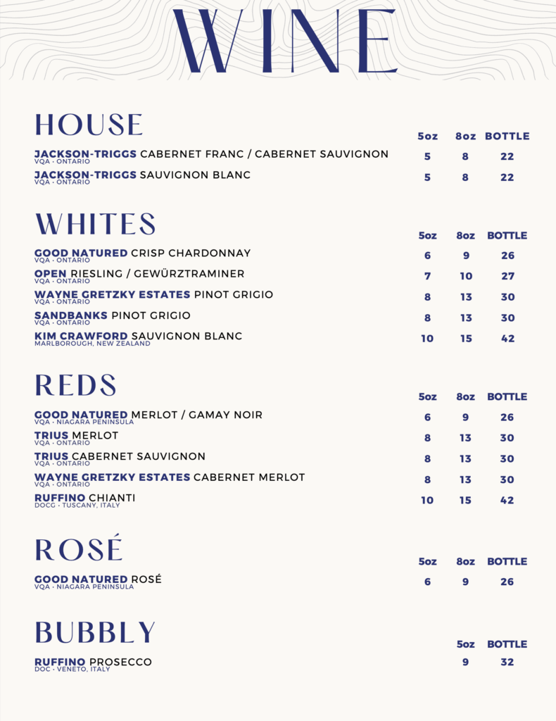 Wellings of Stittsville Menu - 2