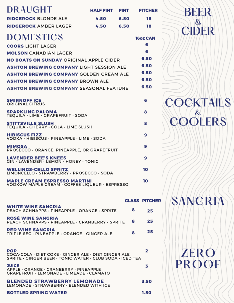 Wellings of Stittsville Menu - 3