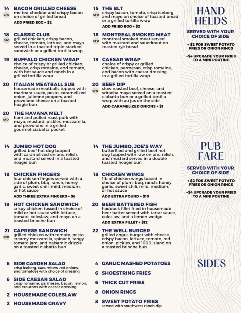 Wellings of Stittsville Pub Menu Pg 4